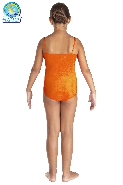 BODY LYCRA SPALLINE TINTA UNITA ARANCIONE BAMBINA